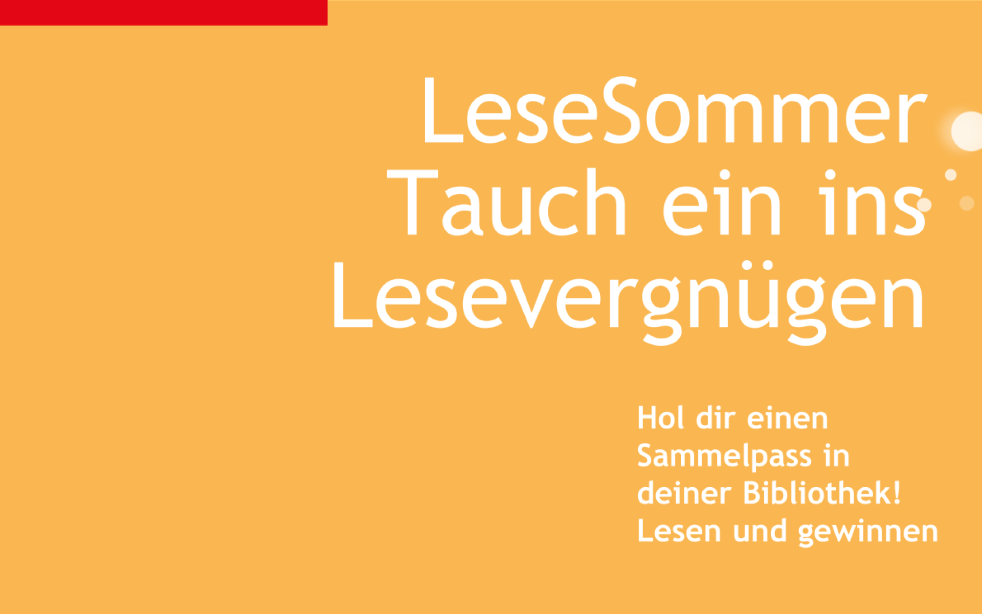 Plakat mit Wasserbecken und Aufschrift "LeseSommer"