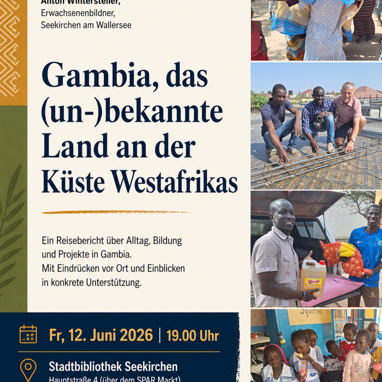Plakat mit Veranstaltungsankündigung